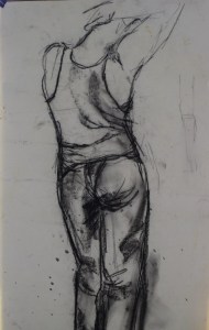 Schilderijen-Grafiet/S127_astrid_vredegoor_Study_man_1996_charcoal_and_siberian_chalk_